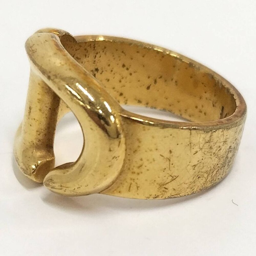 Christian Dior Ring CD Logo Plated GP Gold Size - Picture 3 of 10